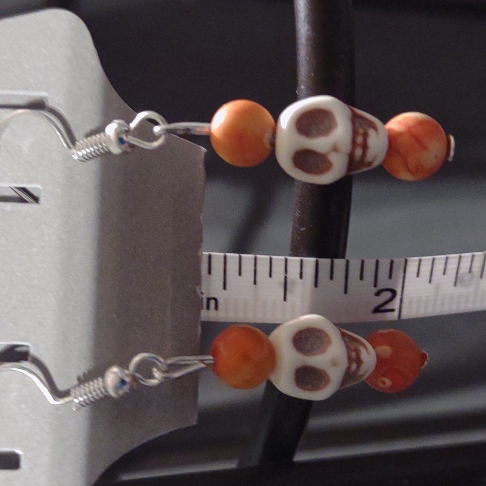 Skull beaded earrings